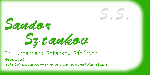 sandor sztankov business card